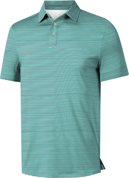 Mens Golf Shirt Short Sleeve Funny Print Golf Polo Shirts for Men Lightweight Dry Fit Quick Dry Collared Golf Polos